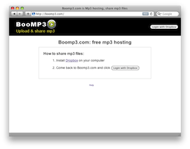 Boomp3.com, free audio hosting