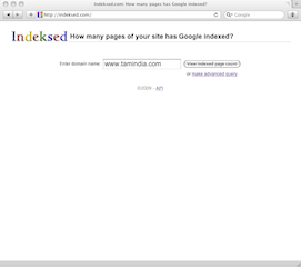 indeksed.com, indexed pages and backlinks in Google
